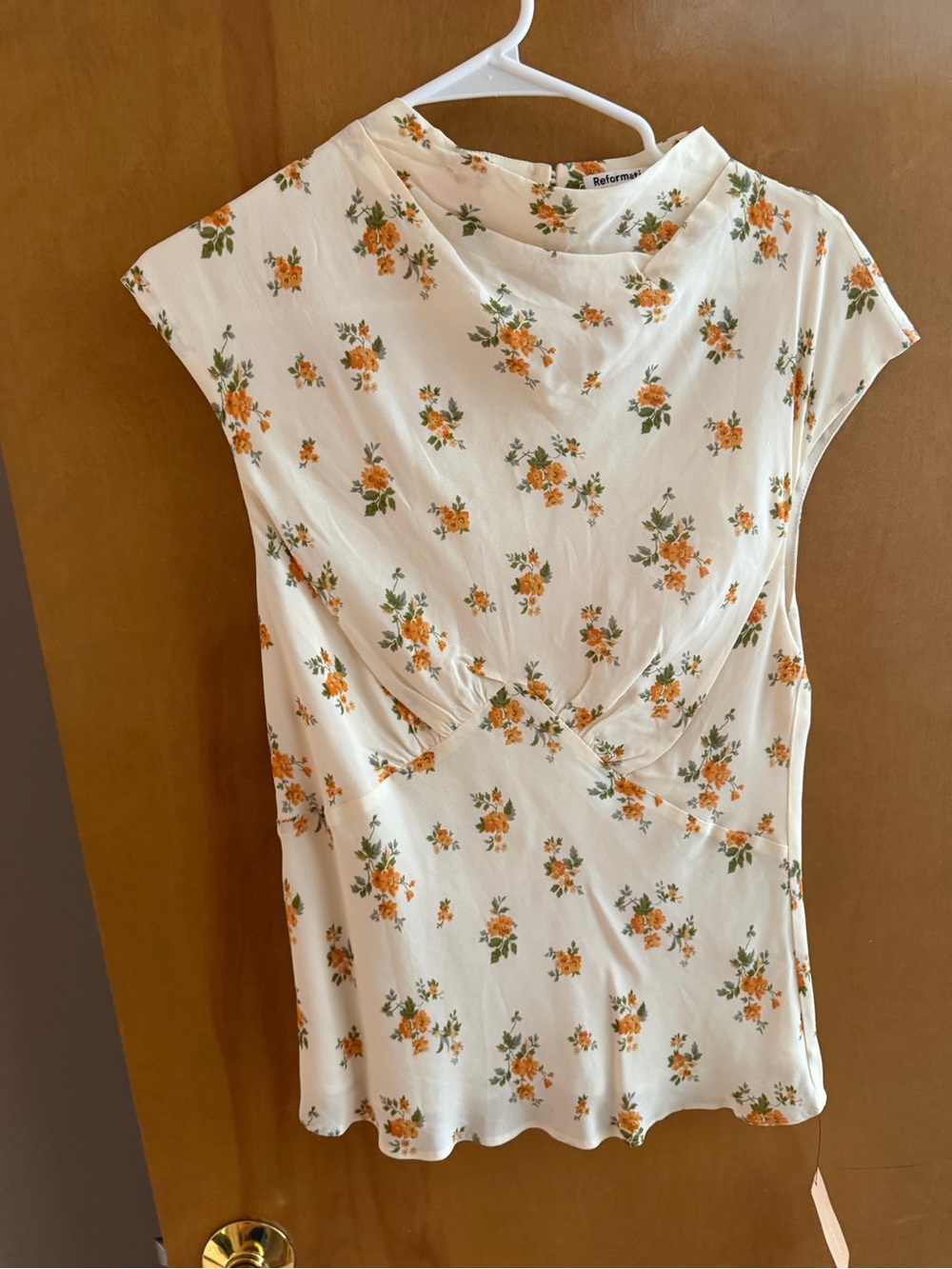 Reformation Floral Cap-Sleeve Jersey Top - Picture 2 of 6